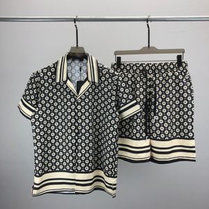 Tracki męskie 2023 Kwiaty tenisowe Stripes Men Kobiety Krótki zestaw T Shrt Hawaii Beach Suit Koszulka Hip Hop Koszulka Para garnitury A07