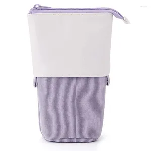 Pen Pencil Holder Stationery Case Stand-Up Transformer Bag Colorful Organizer For Cosmetics Pouch