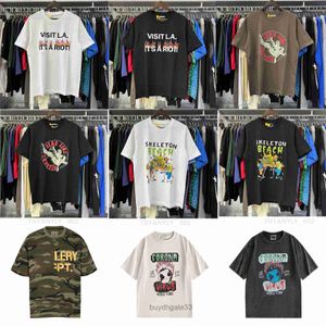 LSU6 Homens Camisetas Designer Galerias Mens Camiseta Depts Mulheres Camisetas Camisetas Pintadas à Mão Ins Splash Letter Redondo Pescoço Camisetas Roupas Acima do Tamanho Eur S-XL