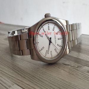 Folding mechanical stainless Luxury Men's watch Factory 39mm Supplier 114300 Sapphire Perpetual No Date Steel Domed white Dia2188