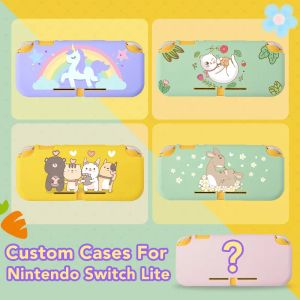 Fall anpassade söta kawaii -fodral för Nintendo Switch Lite TPU -skyddsskaldekor Create Your Own Designs