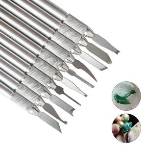 Equipamentos Faca de Escultura 10 PCS Ferramentas de Gravação Corte Art Burin Set Graver Kit DIY Ferramenta de Fabricação de Jóias para Molde de Cera Madeira e Escultura em Cera