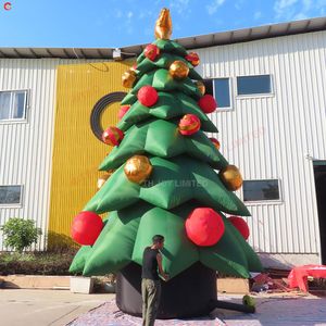 屋外アクティビティクリスマス広告10MH（33フィート）ブロワー巨大なインフレータブルクリスマスツリーエアバルーン販売