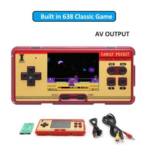 Oyuncular Aile Cep Oyunu Konsolu 3.0 inç ekran Retro Konsol 638 Oyun 8 Bit Mini El Oyun Oyuncu Destek Ekstra Denetleyici