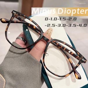 Sonnenbrille für Damen, trendig, olivgrün, quadratisch, Myopie-Brille, Damen und Herren, ultraleicht, PC-Rahmen, Nahsicht, blaues Licht blockierende Brillen