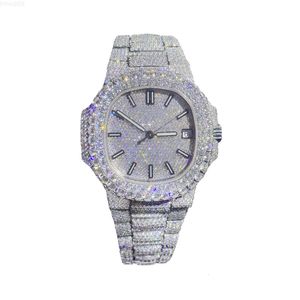 Luxury High Quality Custom Iced Out Vvs 1/vs1 Gra Certified Reply Studded Women Moissanite Watch for Ladies