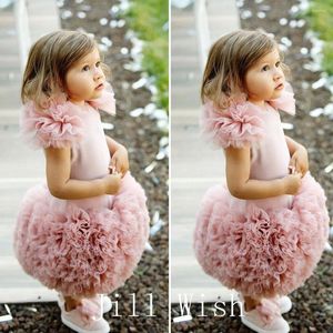 Girl Dresses Jill Wish Luxury Pink Flower Dress Princess Baby Kids Wedding Birthday Party Evening Gown First Holy Communion 2024 J191