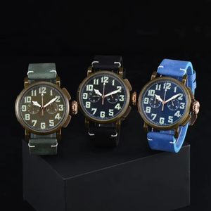 Luxury men's Watch Retro design 41mm dial high-end leather strap Fashion casual watch men's watch