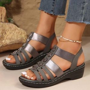 Sandals Summer High Heels Women Open Toe Beach Slippers 2024 Rome Fashion Platform Shoes Trend Walking Pumps Female Zapatillas