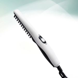 Irons Portable Hair Straightener Beard Comb Electric Hairdressing Straightening White Hot