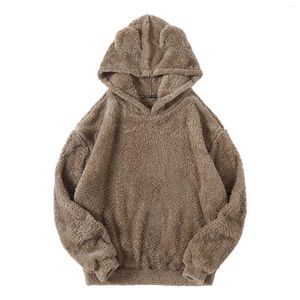 Herrtröjor 2024 Autumn Men Vintage Heavy Fleece Cotton Trendy Ins Street Fashion Old Hoodie Oversize Hooded Sweatshirts