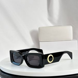 Óculos de sol retangulares brilhantes preto/preto lentes femininas tons Sonnenbrille Sunnies Gafas de sol UV400 Óculos com caixa