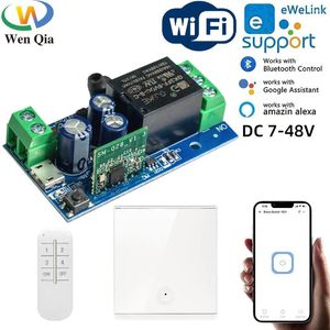 Smart Home Control WenQia Ewelink WiFi Switch 2.4GHz DC 12V 24V Dry Contact Relay Remote Timing Module Alexa Google Support