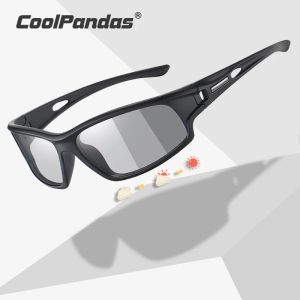 Okulary coolpandas fotochromowe okulary rowerowe mężczyźni kobiety na świeżym powietrzu sportowe okulary przeciwsłoneczne kameleon jazda gogle Uv400 gafas mtb