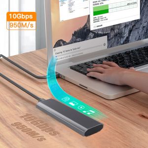 Obudowa M2 SSD Przypadek M.2 NVME/NGFF SSD Adapter 10 Gb/s M.2 do USB Typ C 3.1 Adapter Zewnętrzna obudowa dla 2230/2242/2260/2280