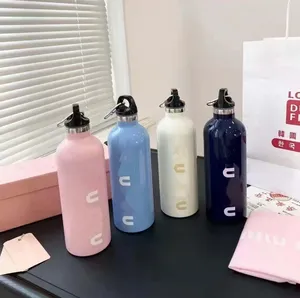 Чашка-термос, спортивная бутылка, портативная дорожная розовая высокопрофильная фигурка, подарочные чашки для фитнеса и йоги