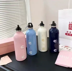 Thermosbecher, Sportflasche, tragbar, für Reisen, rosa, hochkarätige Figur, Fitness, Yoga, Geschenkbecher