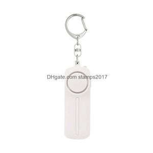 Other Home Decor 130Db Safe Sound Personal Alarm Keychain Bright Led Light Selfdefense Emergency Alert Key Ring For Women Children D Dh5P2