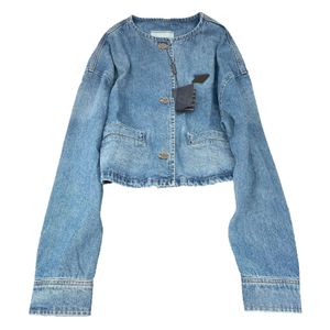 Giacca di jeans da donna Giacche firmate con stemma in metallo Giacca leggera primavera estate Cappotto di lusso stile vintage