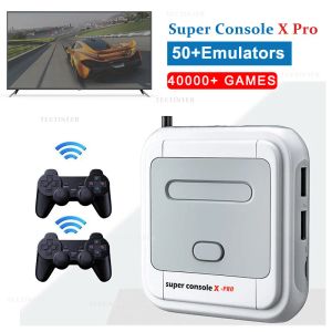 Konsoler 4K HD Retro Gaming Console Super Console X med 50000+ Retro Games Multiplayer Arcade Video Game Console till Wireless Controller