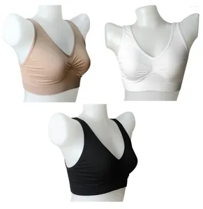Bras Sexy Seamless Bra For Women No Pad Plus Size Push Up Bralette Brassiere Vest Wireless Active 7 Color 6 Black