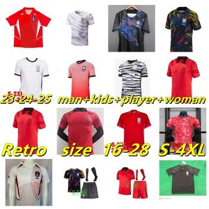 2024 Südkorea Soccer Trikots Männer Kinder Kit Frauen H M Sohn Nationalmannschaft Hwang Lee 22 23 Fanspieler 2023 H C Hwang Fußball -Trikot 2002 Retro Long Sleeve Training Unifor