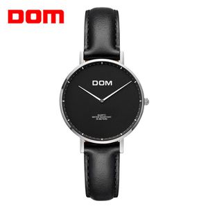 Dom Women Watches New Top Brand Luxury CasuaシンプルなクォーツウォッチレザーストラップレディレディーウォッチフォーレロジーフェミニノG-36L-2MS225L