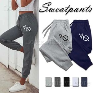 Spodnie damskie Capris Drukowane spodnie dresowe jesienne zimowe bawełniane długie spodnie jogger spodni swobodne sportowe fitness solidne spodnie do joggingu t240221