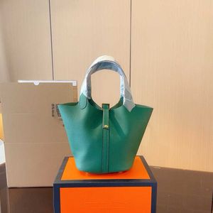 10A Luxury bucket women's Tote Bag Classic Designer handbag Premium TC Leather Semi-handmade fashion Large Capacity shopping bag 240215