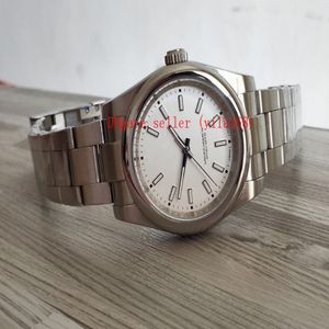 Folding mechanical stainless Luxury Men's watch Factory 39mm Supplier 114300 Sapphire Perpetual No Date Steel Domed white Dia243J