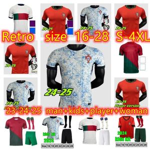 23 24 25 البرتغال الناصر FC Soccer Jerseys Ronaldo Jerseys Joao Felix Ruben Neves Euro Portugieser 24 25 Portugal Football Shirt Team Men Kids Kit