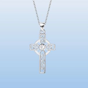 Hängen Celtic Cross Necklace Silver Sterling 925 Pendant For Women Men Ireland Irish Cros Cheilteach Pendentif Croix Celtique Femme