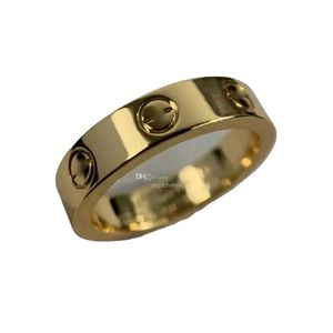 Ringer Designer Anello in acciaio in acciaio Love Band Ring Men and Rings for Woman Jewelry Couple Gifts taglia 6-10