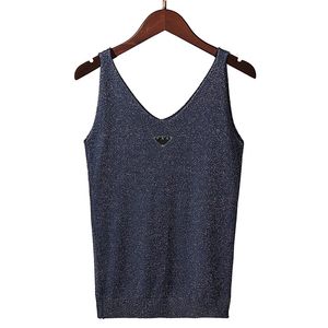 Женская майка вершина Camisole Solid Color Classic Triangle Summer Outter Wear Подвеска Три длины. Необходимый черный белый синий 006