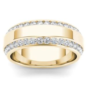 Ringar 14k Gold White 2 karat diamant vigselring för kvinnor hip hop bizuteria anillos de diamant gemstone smycken 14k guld ring män