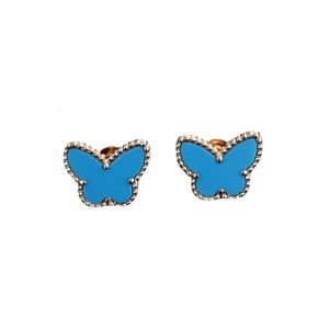 Van-Clef & Arpes Earrings Designer Women Original Quality Charm Earrings Butterfly Earrings Agate Earrings S925 Silver Earrings