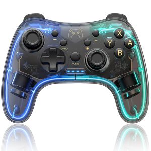 Gamepads videospel trådlösa switch gamepads 2022 cool rgb pro controller kompatibel nintendo switch lite/switch oled/switch controllers