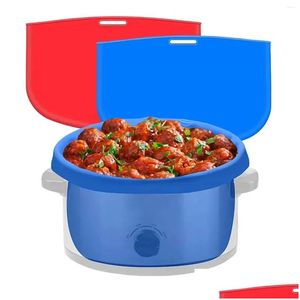 Bestecksets 2er-Pack Slow Cooker-Einlagen Wiederverwendbare Sile-Kochbeutel Clogk Topfteiler für rustikales Esstisch-Set im Freien Drop De Ot7Tv