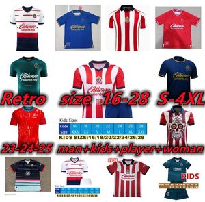 23 24 CHIVAS DE GUADALAJARA SOCCER JERSEYS 2024 LIGA MX C. COWELL CALDERON J.MACIAS A.ZALDIVAR CHICHARITO A.VEGA MEN KVINNA KIDS KIT FOTBALL SPELE FANS VERSION VERSION