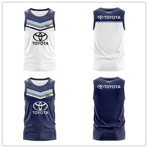 2024 nuova Australia North Queensland Cowboys Home Away Rugby camicia senza maniche da uomo Sport Training Vest Sportwear Outdoor Felpe T-shirt