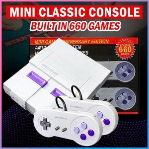 Konsoler 8 -bitar Retro Game Console Mini Classic TV -videospel Konsol Byggt 660 spel för handhållen FC NES -spel Player Gift for Kids