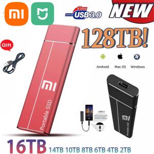 Boxar Xiaomi Mijia Portable USB 3.1 Ny SSD 128TB USB Extern hårddisk Extern hårddiskenhet Lagringsenhet Hårddisk bärbar dator
