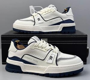 Casual Walking Party Designer Fashion White Men Comfort Shoes Lace-Up Breattable Sport Tjock Botten Leisure Driving Shoe 9638