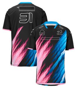 Racing sätter Team Polo T-shirt Kort ärm Summer Mens T-shirt i F1 Racing Suit Competition 2024 säsong