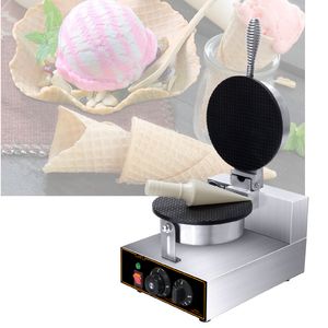 Billig enkelhuvudkon Baker Våffelkon Bakningsmaskin Electric Round Form Ice Cream Waffle Cone Maker Machine