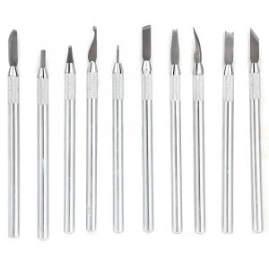 Strumenti 10pcs in lega per gioielli in lega intaglio per intaglio per intatto coltello per ceramica scultura lama sculping sculping strumento di modellazione strumento di gioiello