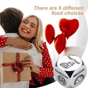 Decorative Figurines Food Decision Dice Couple Romantic Dinner Reusable Durable Home Decor Supplies Perfect Gift
