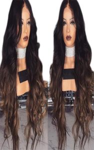 150 High Density 1B 30 Ombre Full Lace Wigs Human Hair Two Tone With Baby Hair Glueless Full Lace Wigs Brazilian For Women5366666