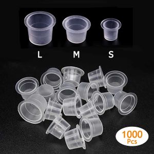 Bläck Nya tatueringstillbehör 1000pcs/lot Silicon mjuk engångstatuering av bläckhållare Cups levererar permanenta makeup pigment container koppar