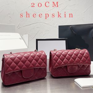 Crossbody Bags Tasarımcı Omuz Çantaları Çanta Kadın Beyaz Lüks Çanta Siyah Debriyaj Çanta Cüzdanları Toz Çanta Flep Bag Altın ve Gümüş Zincir Havyar Çanta ile